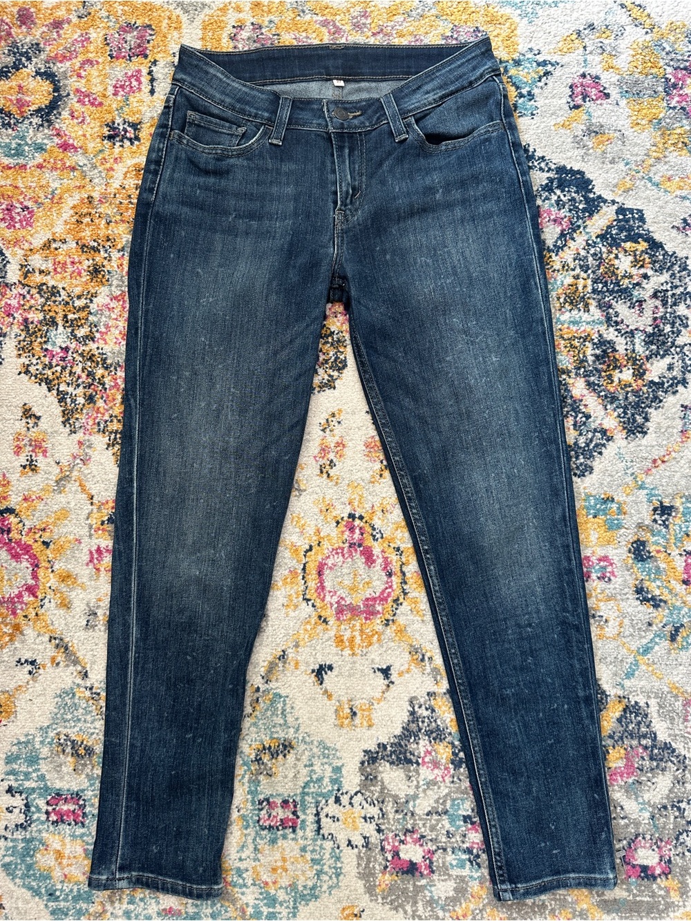 Levi's Dark Wash Crosshatch Slim Skinny Jeans Size 27